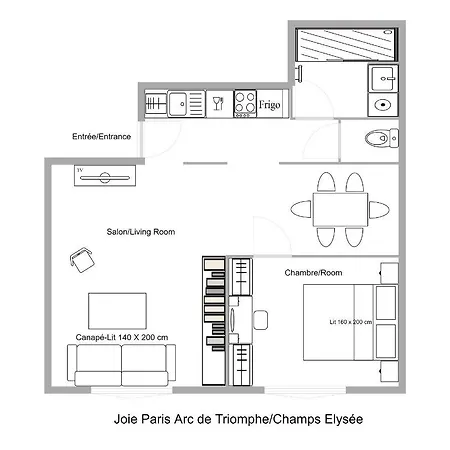 Joie Arc De Triomphe - Champs Elysée Apartamento París